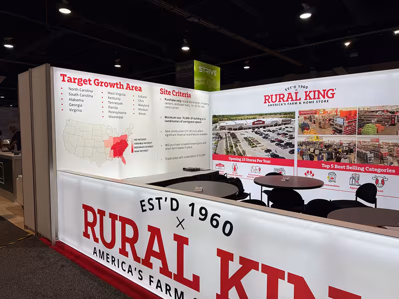 Rural King's booth setup at ICSC Las Vegas 2025
