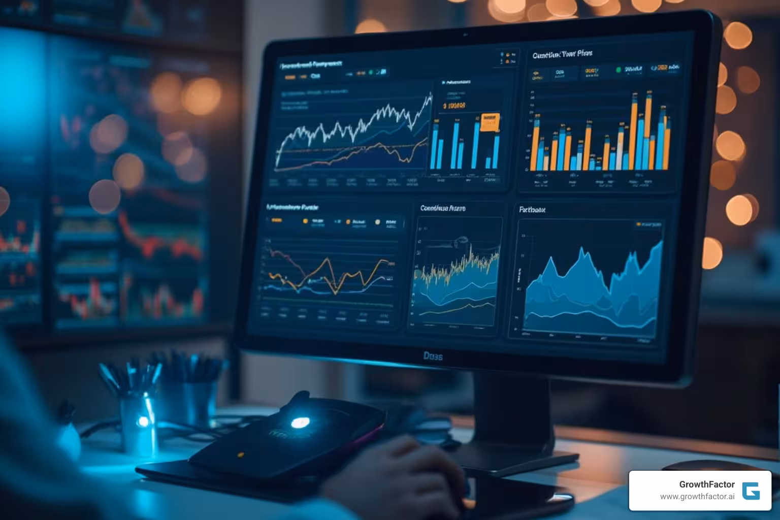 A dashboard showing various AI-driven analytics for a portfolio - AI for asset managers