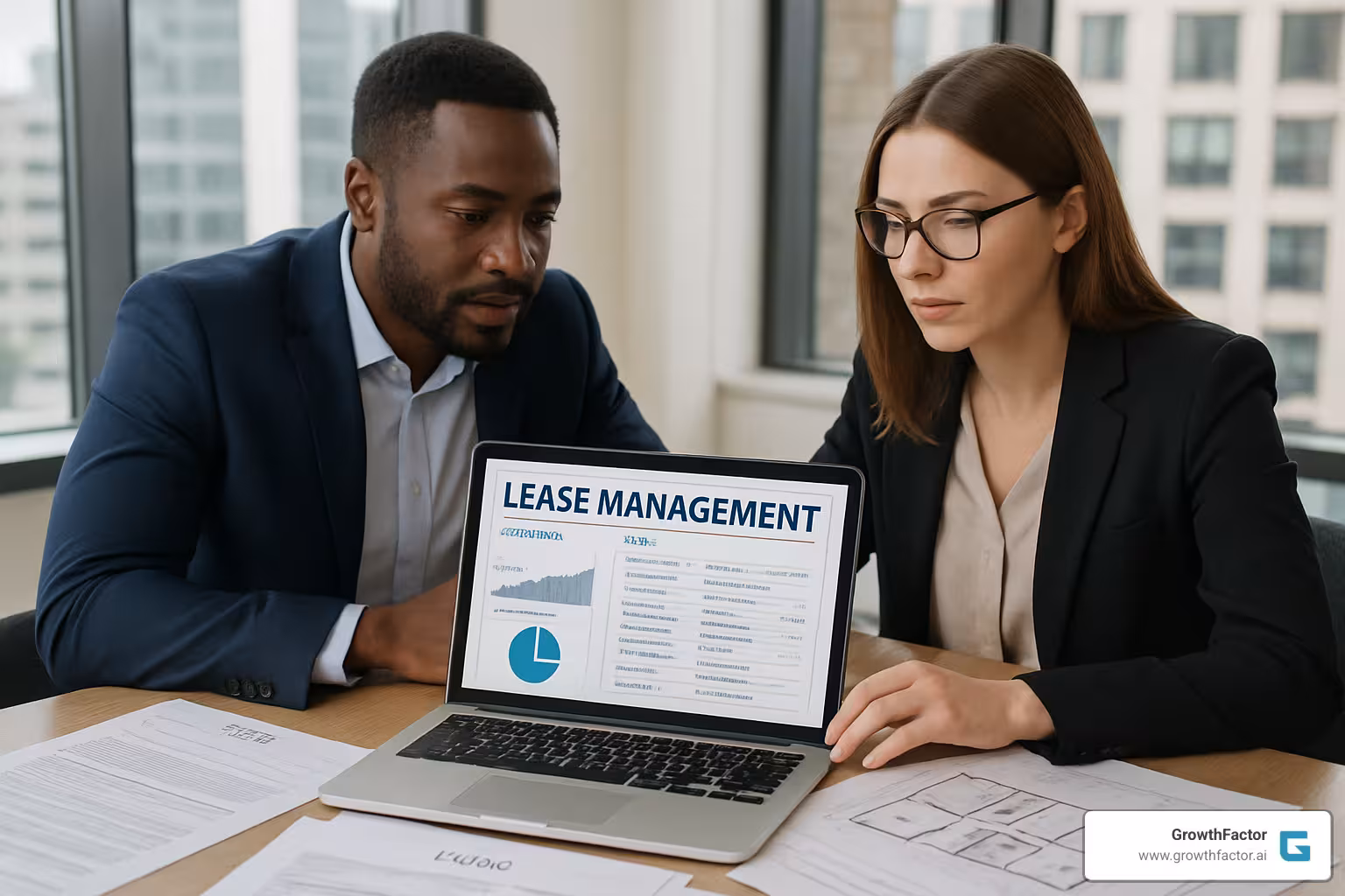 make it real looking instead of illustrated - ai for lease management