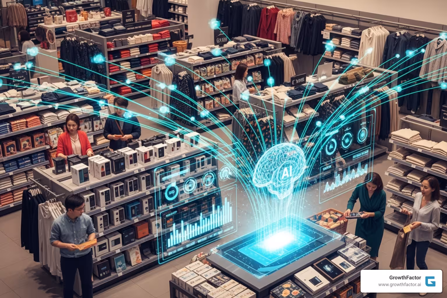AI powered retail analytics illustration