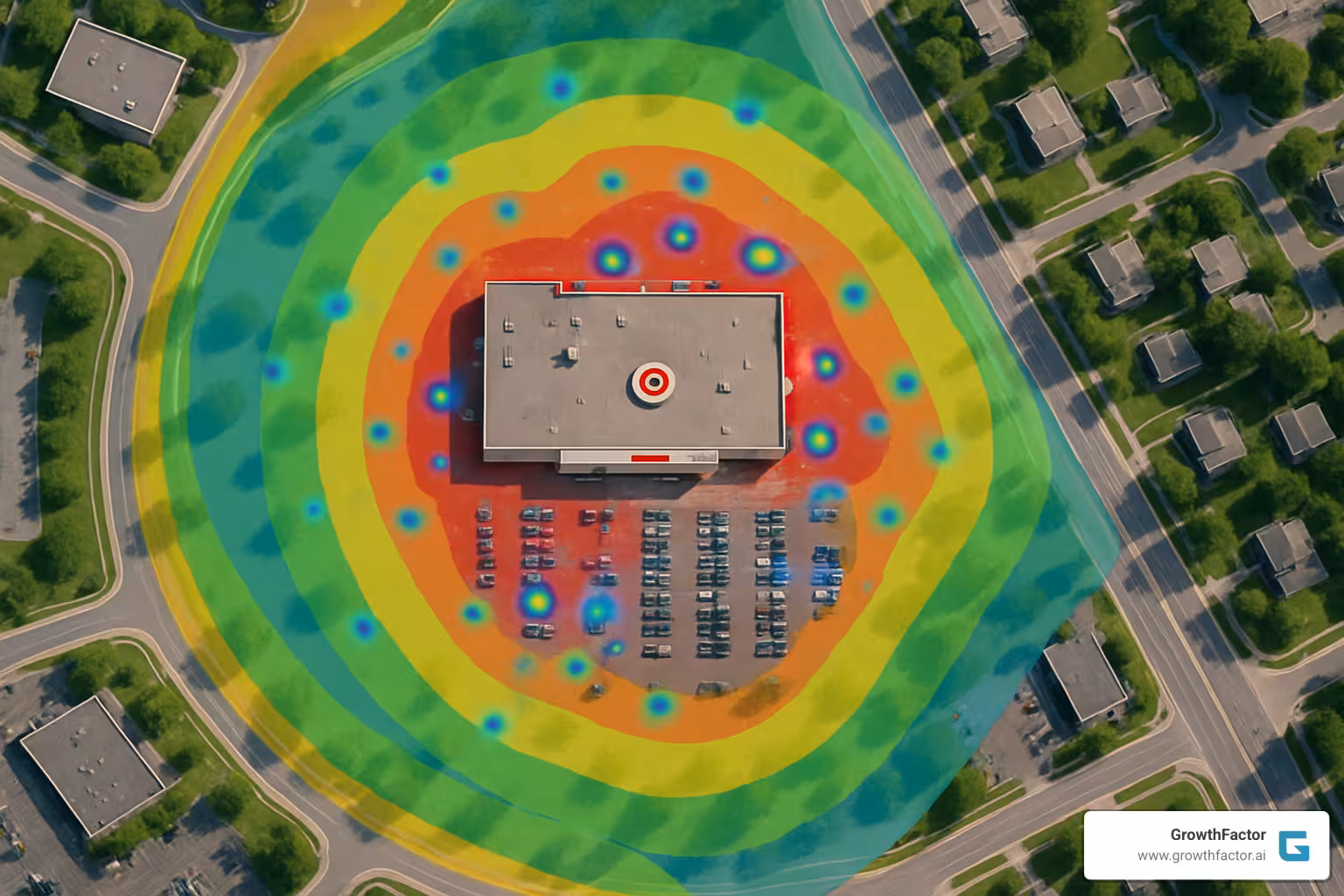 retail store with trade area analysis overlay - ai location intelligence