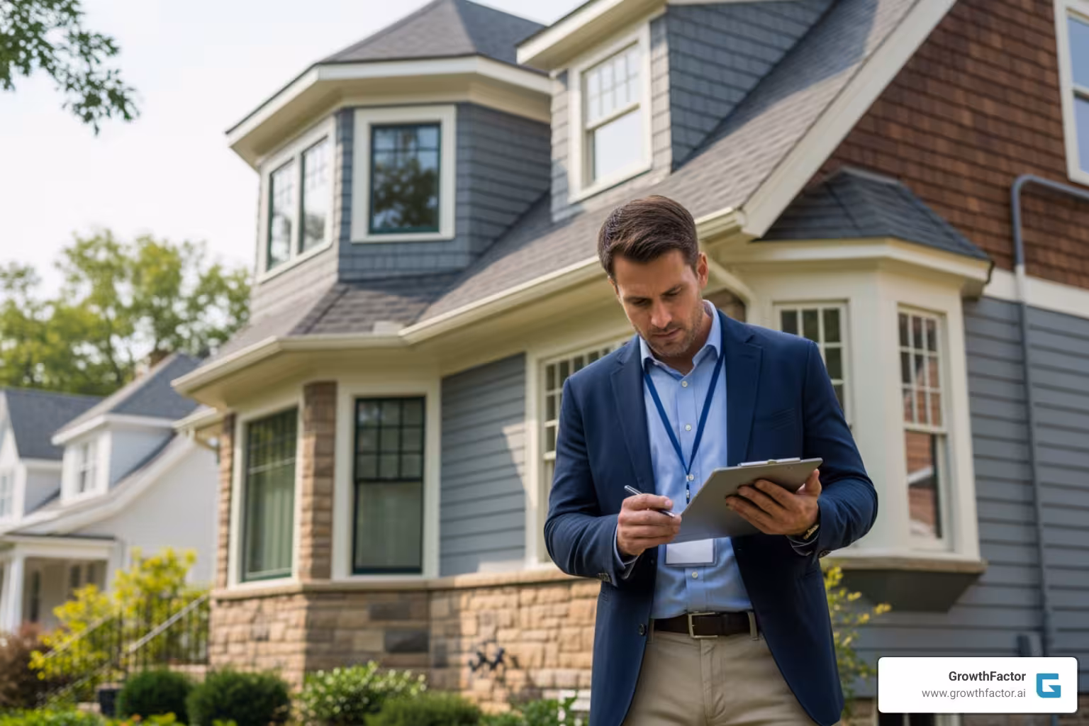 Appraiser inspecting a unique, non-standard property - AI property valuation