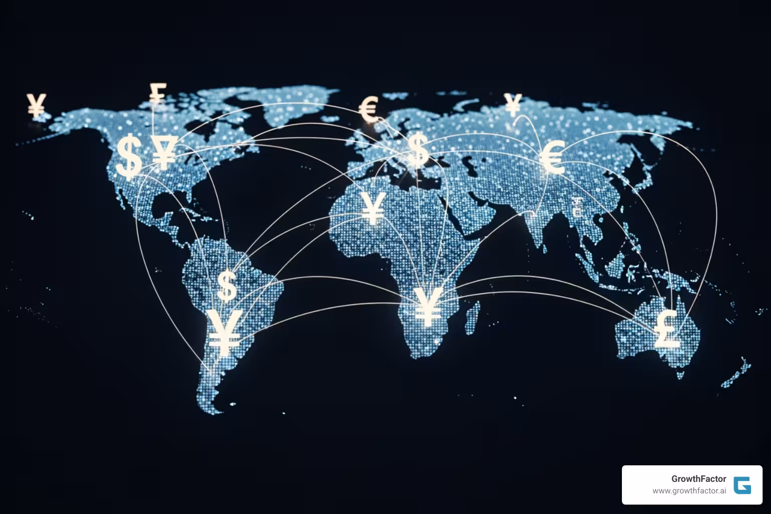 global digital map showing interconnected currency symbols - best practices for managing multi-currency deal pipelines