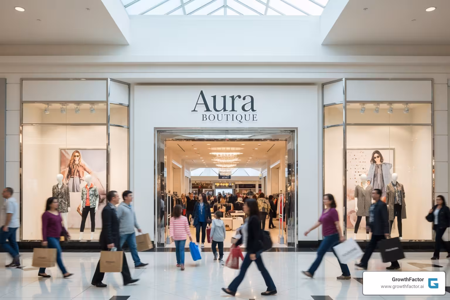 busy retail store entrance showing customer flow - how to measure foot traffic in store