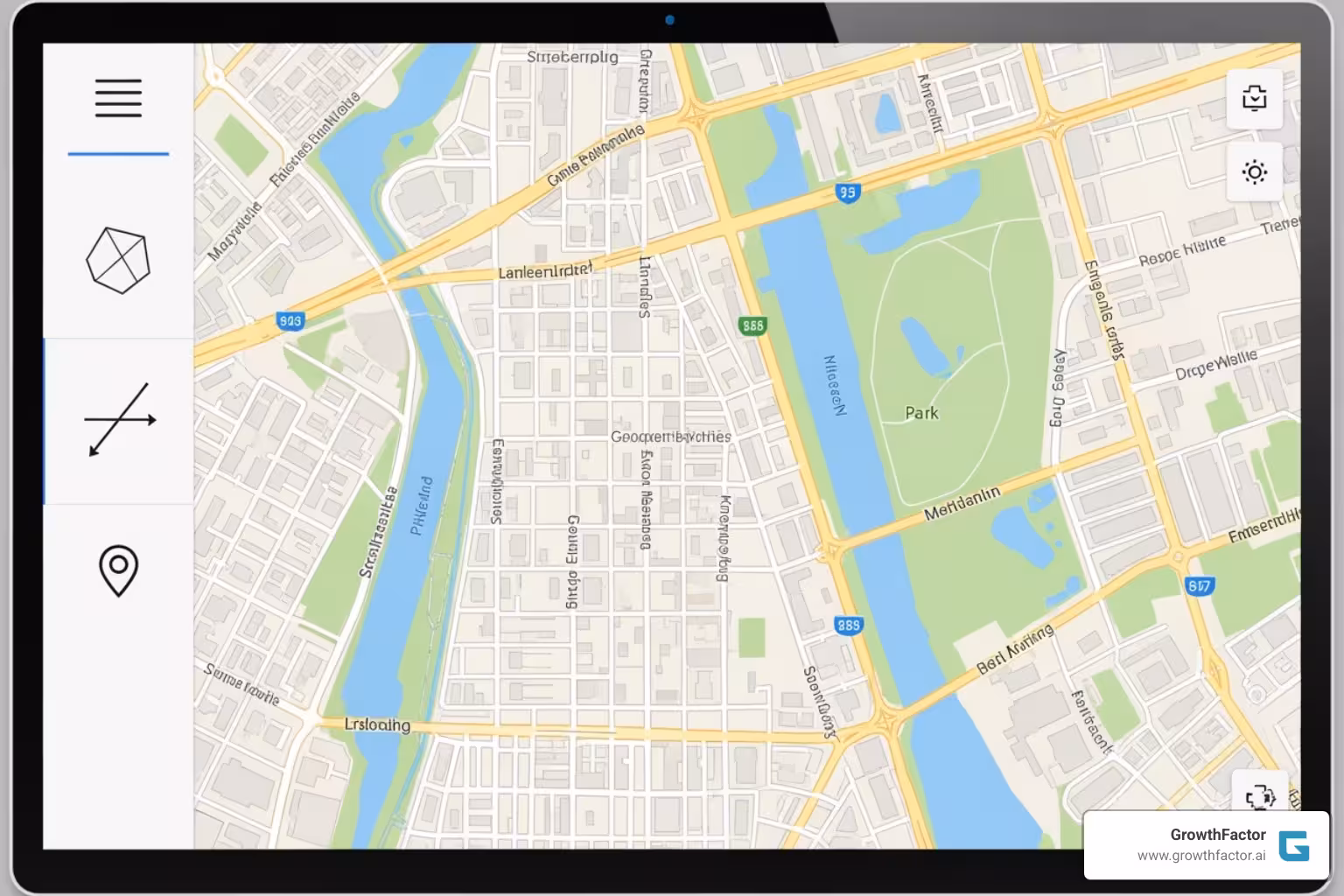 Google My Maps interface highlighting drawing tools (polygon, line, marker) - how to create a territory map in google maps