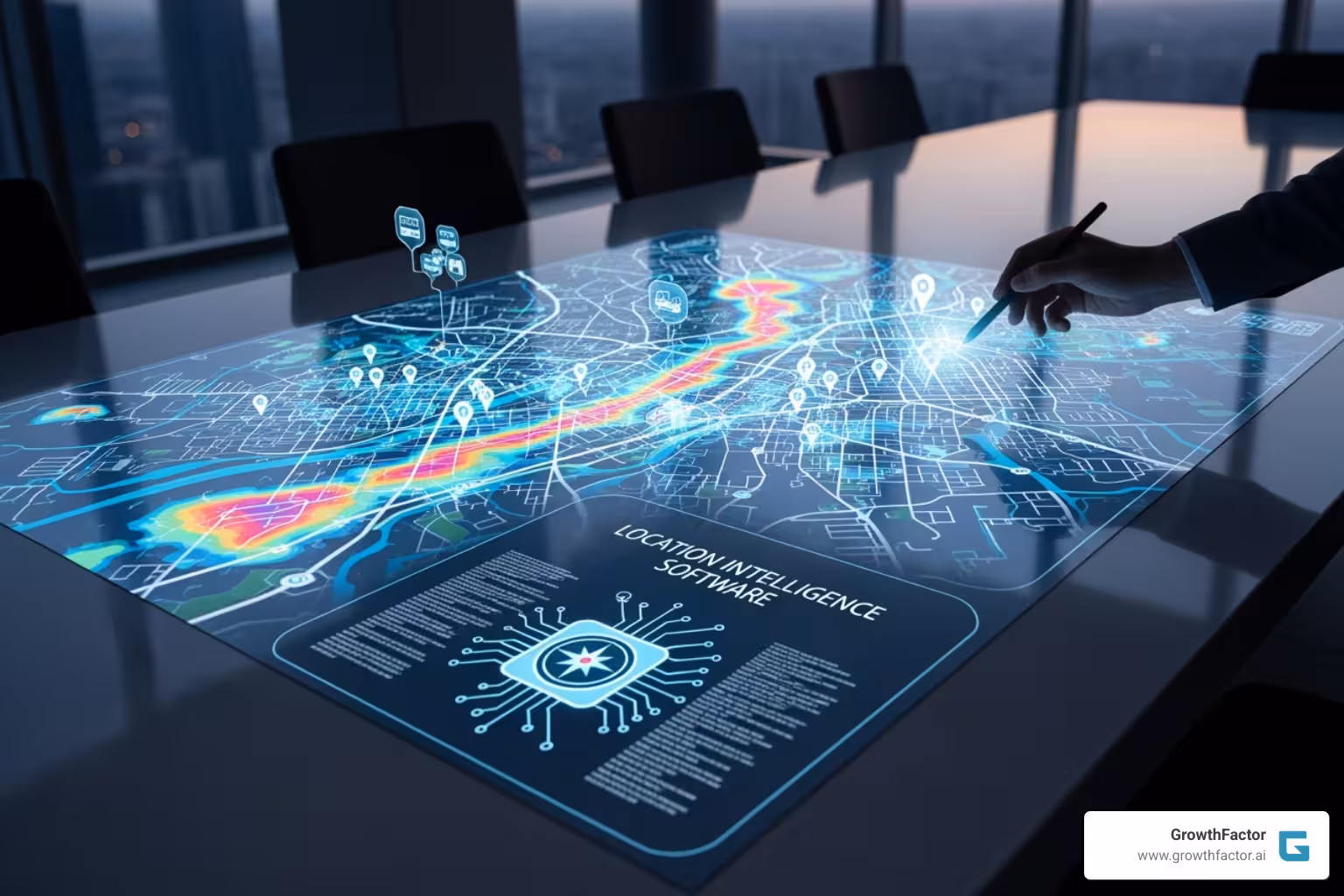 Simple spreadsheet data is transformed into a colorful, insightful heat map on a dashboard, illustrating the power of location intelligence software - location intelligence software