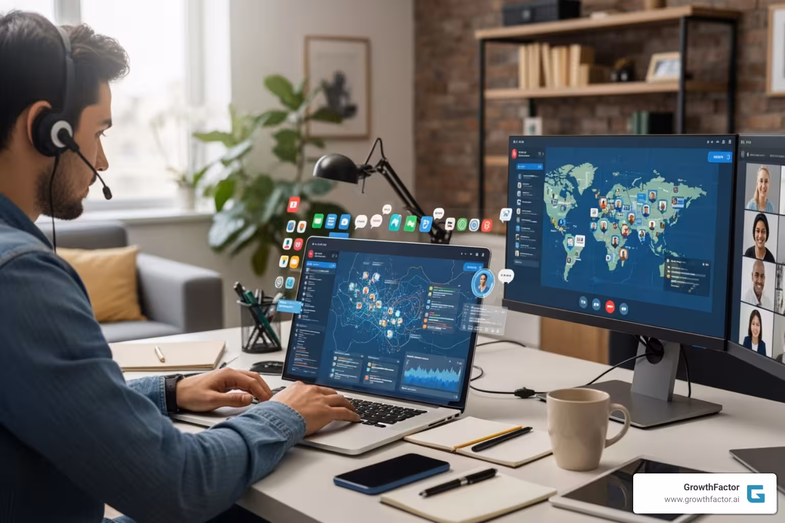 complex territory map being balanced by AI software - online territory manager