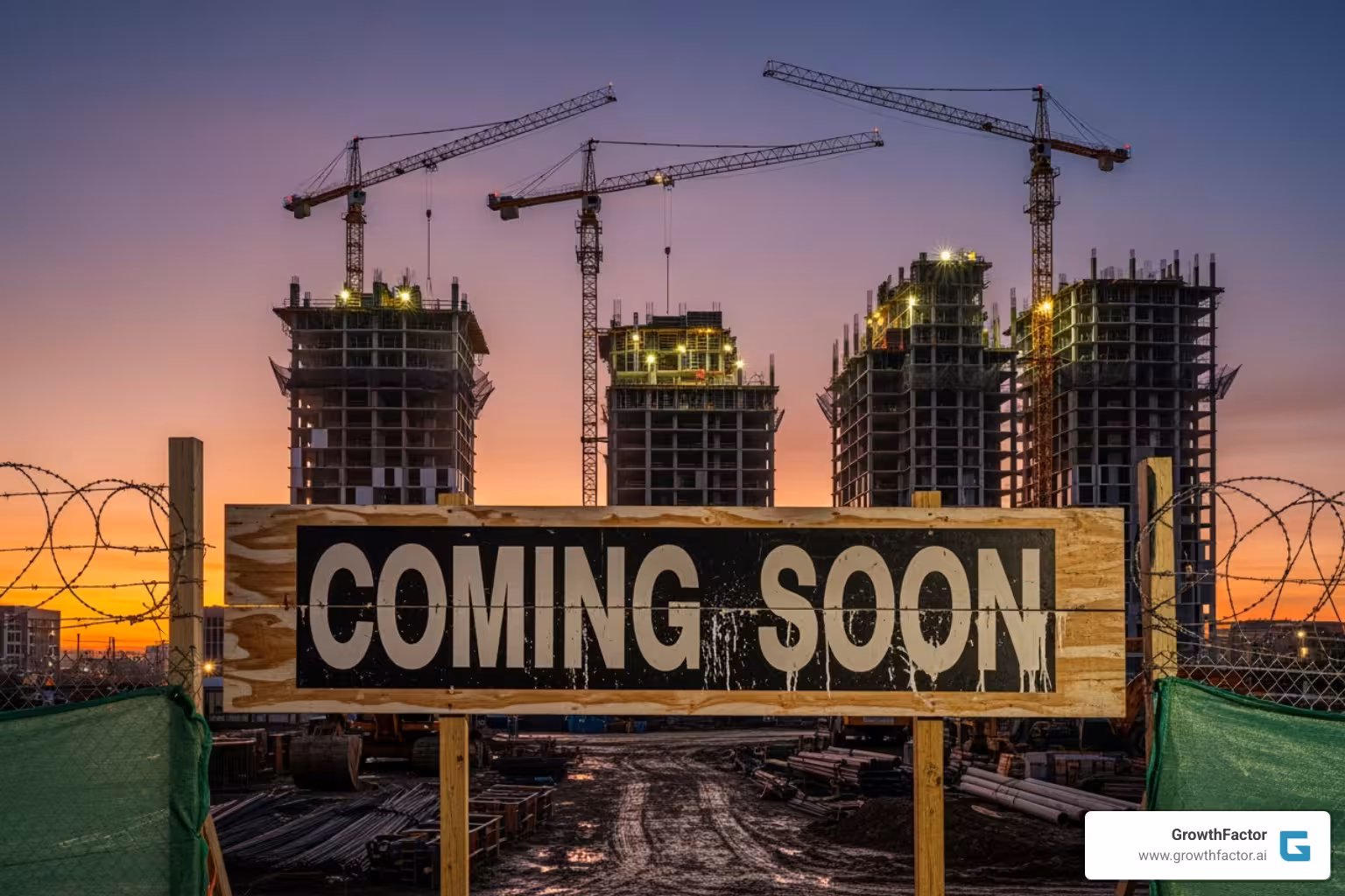 construction site with a "Coming Soon" sign - Real estate development insights