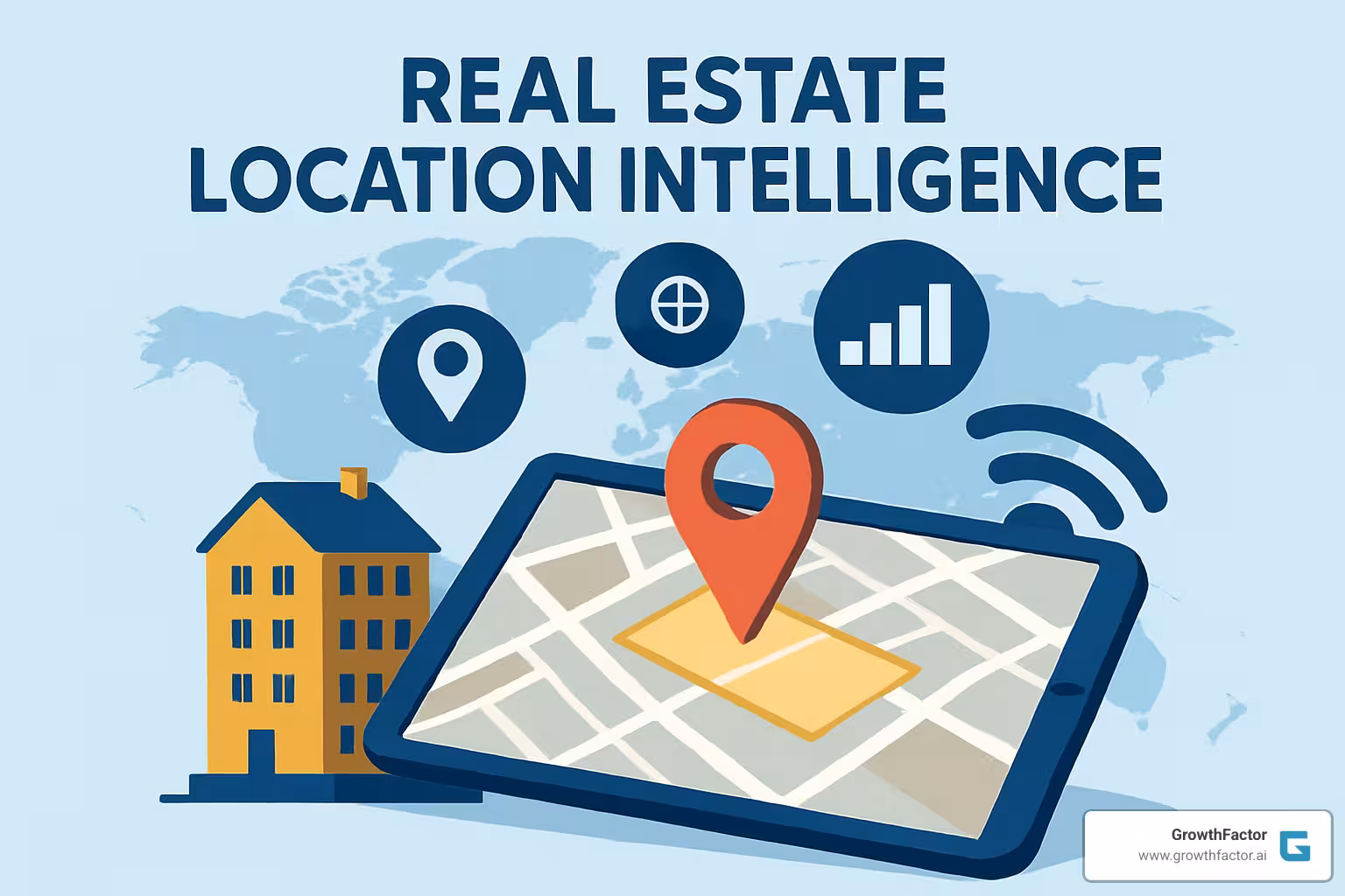 professional on a tablet analyzing a potential retail site on an interactive map - real estate location intelligence