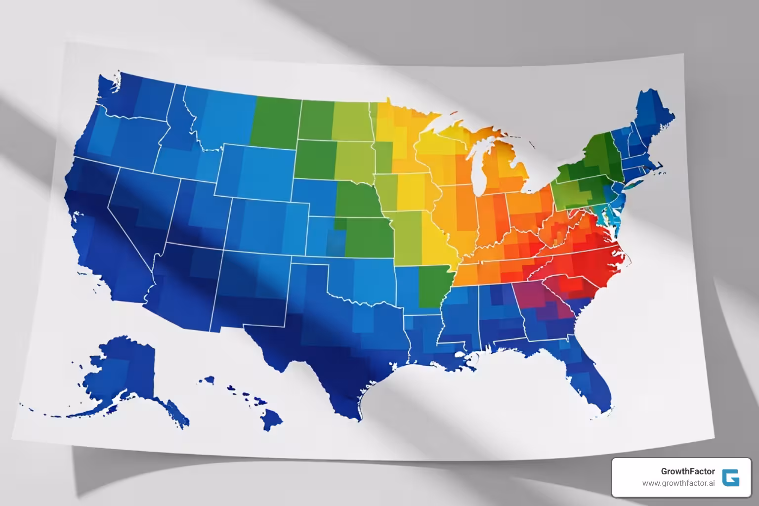 Map of the United States with housing market indicators - Real estate market trends?