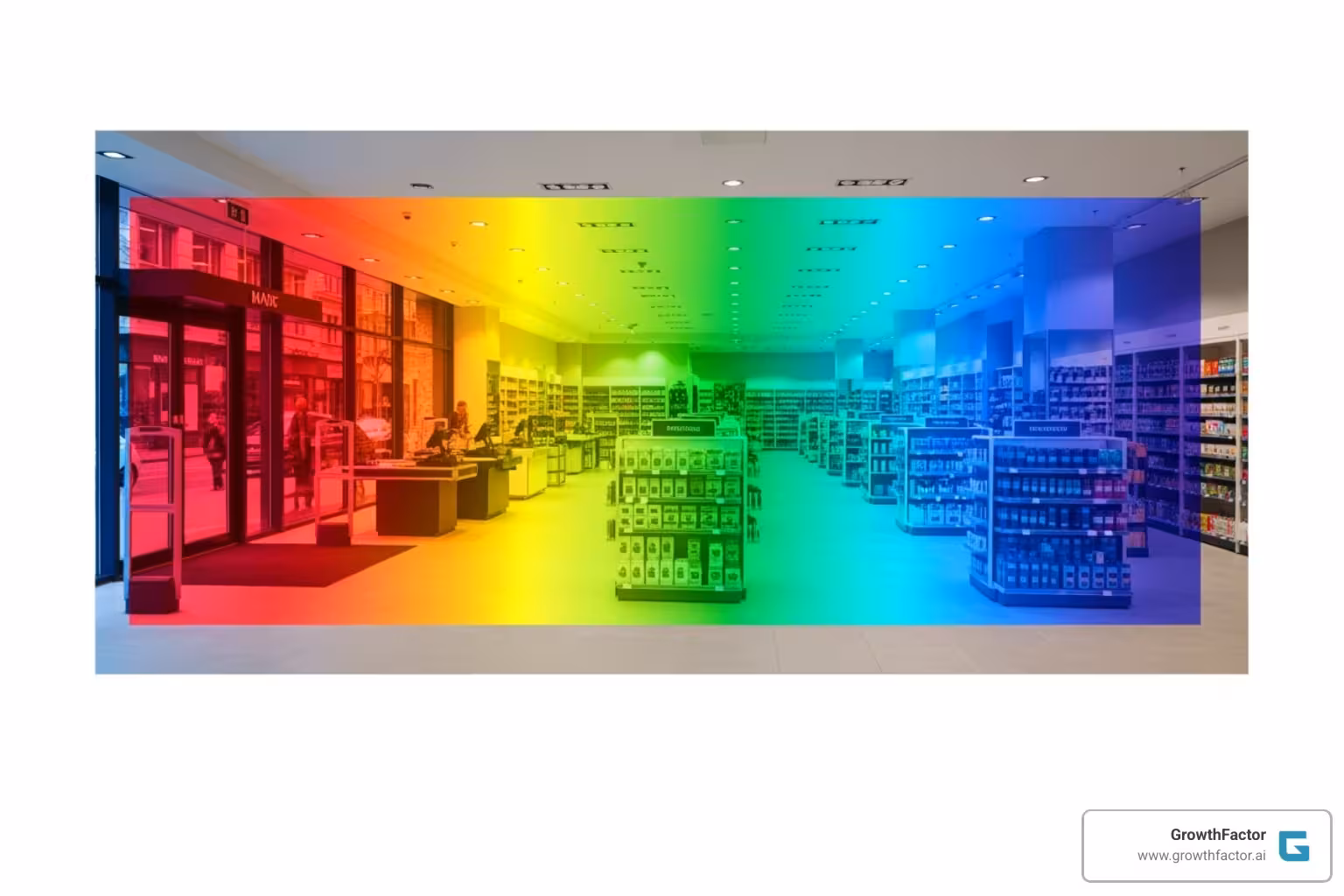 Retail store heatmap showing high-traffic zones - Retail foot traffic