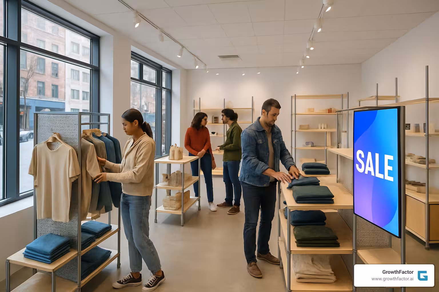 Pop-up retail concept with modular fixtures and digital signage - retail store expansion strategy