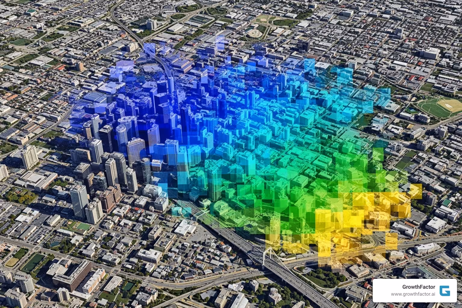 map overlay with demographic data - site selection and analysis