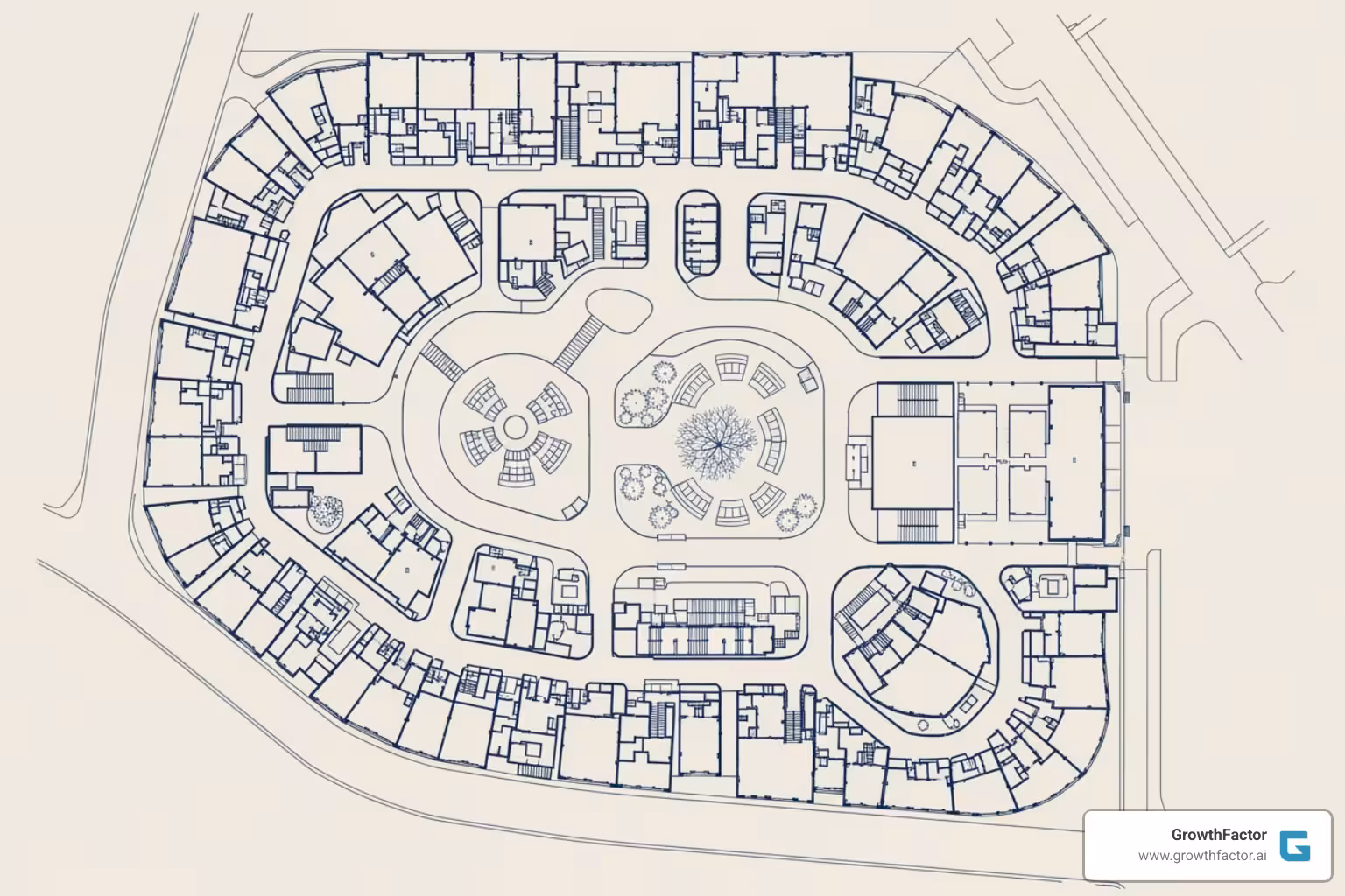 shopping center map showing a mix of complementary tenants - store site selection criteria